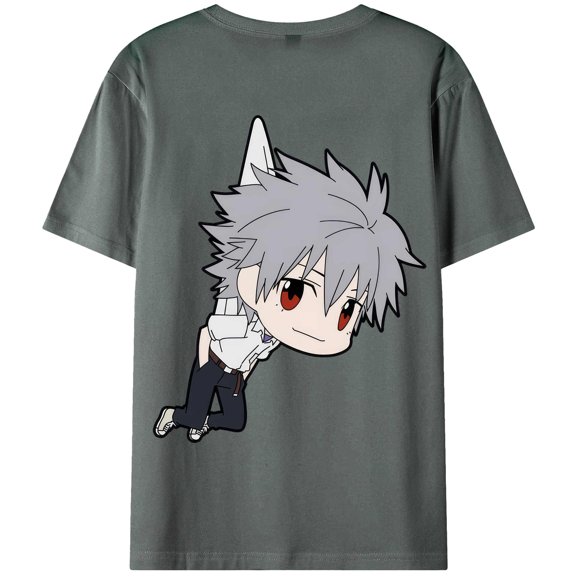 （画像用） EVA 新世紀エヴァンゲリオン 綿100％ メンズ半袖Tシャツ（バックプリント） 通気性